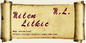 Milen Lilkić vizit kartica